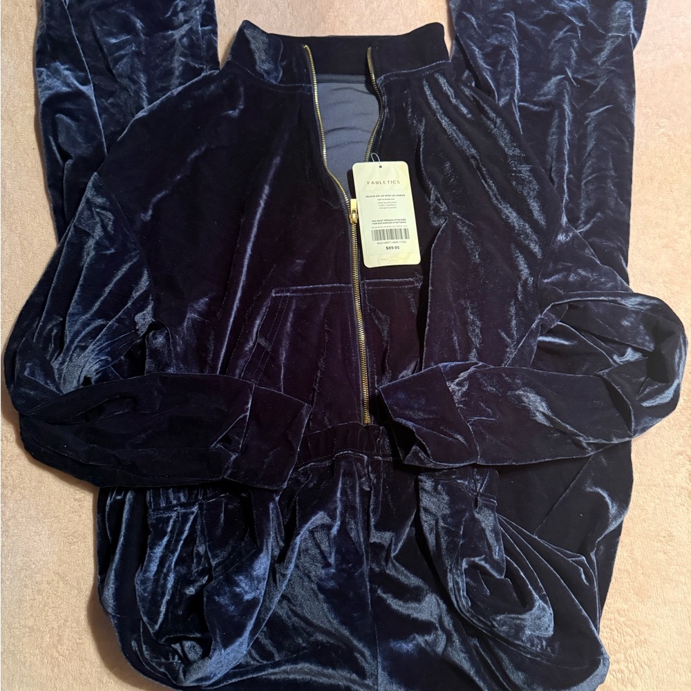 Women's Velvet Flabletics Jumpsuit in Navy Blue